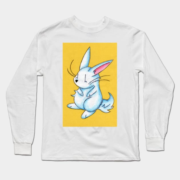 Pudgy Bunny Long Sleeve T-Shirt by KristenOKeefeArt